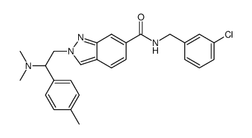 N-(3-Chlorobenzyl)-2-[2-(dimethylamino)-2-(4-methylphenyl)ethyl]-2H-indazole-6-carboxamide Structure