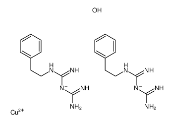 copper,[(E)-N'-[amino(2-phenylethylazaniumylidene)methyl]carbamimidoyl]azanide,sulfate结构式