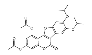 1,3-diacetoxy-8,9-diisopropyloxy-benzo[4,5]furo[3,2-c]chromen-6-one Structure