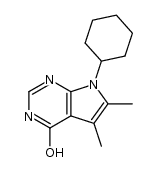 7-Cyclohexyl-5,6-dimethyl-7H-pyrrolo[2,3-d]pyrimidin-4(3H)-on Structure