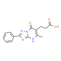 3-(5-Methyl-7-oxo-2-phenyl-4,7-dihydro[1,2,4]-triazolo[1,5-a]pyrimidin-6-yl)propanoic acid结构式