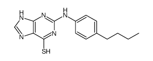 2-(4-butylanilino)-3,7-dihydropurine-6-thione结构式