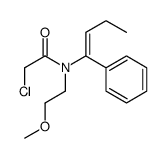 2-chloro-N-(2-methoxyethyl)-N-(1-phenylbut-1-enyl)acetamide结构式