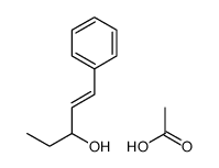 acetic acid,1-phenylpent-1-en-3-ol Structure