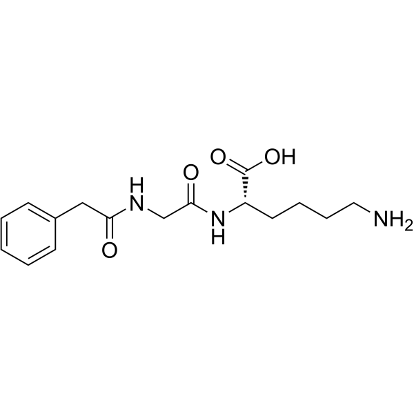 Phenylac-Gly-Lys-OH结构式