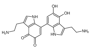 3-(2-aminoethyl)-7-[3-(2-aminoethyl)-4,5-dihydroxy-1H-indol-7-yl]-1H-indole-4,5-dione Structure