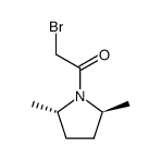 Pyrrolidine, 1-(bromoacetyl)-2,5-dimethyl-, (2S-trans)- (9CI)结构式