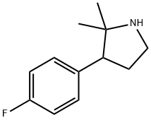 3-(4-fluorophenyl)-2,2-dimethylpyrrolidine结构式