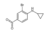 2-溴-N-环丙基-4-硝基苯胺结构式