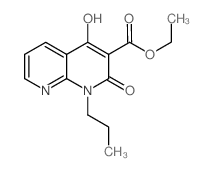 4-羟基-2-氧代-1-丙基-1,2-二氢-1,8-萘啶-3-羧酸乙酯结构式