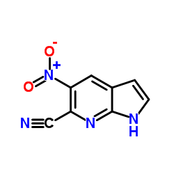 5-Nitro-1H-pyrrolo[2,3-b]pyridine-6-carbonitrile结构式