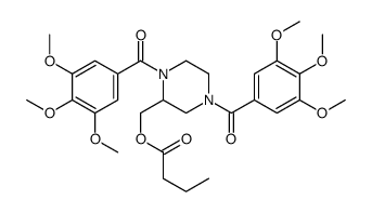 [1,4-bis(3,4,5-trimethoxybenzoyl)piperazin-2-yl]methyl butanoate Structure