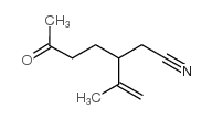 DL-3-(1-甲基-1-乙烯基)-6-氧代庚烷腈结构式