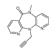 5-methyl-11-prop-2-ynyldipyrido[2,3-b:3',2'-e][1,4]diazepin-6-one结构式