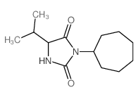 3-cycloheptyl-5-propan-2-yl-imidazolidine-2,4-dione结构式