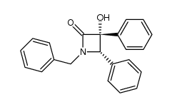 trans-3,4-diphenyl-1-benzyl-3-hydroxyazetidin-2-one Structure