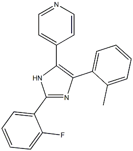 4-[2-(2-Fluoro-phenyl)-5-o-tolyl-3H-imidazol-4-yl]-pyridine Structure