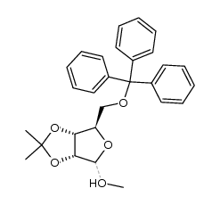 (3aR,6R,6aR)-4-methoxy-2,2-dimethyl-6-((trityloxy)methyl)tetrahydrofuro[3,4-d][1,3]dioxole结构式