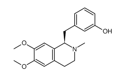 (R)-6,7-dimethoxy-1-(3-hydroxybenzyl)-2-methyl-1,2,3,4-tetrahydroisoquinoline结构式