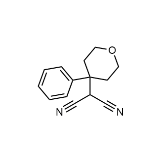 2-(4-苯基四氢-2H-吡喃-4-基)丙二腈结构式