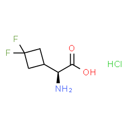 (2S)-2-amino-2-(3,3-difluorocyclobutyl)acetic acid hydrochloride structure