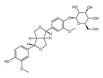 Epipinoresinol-4'-O-β-D-glucoside Structure