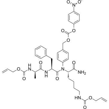 Aloc-D-Ala-Phe-Lys(Aloc)-PAB-PNP Structure