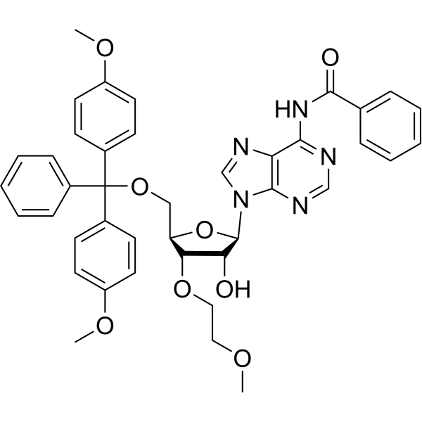 N6-Benzoyl-5'-O-(4,4'-dimethoxytrityl)-3'-O-(2-methoxyethyl)adenosine结构式