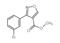 methyl 3-(3-bromophenyl)-1,2-oxazole-4-carboxylate结构式