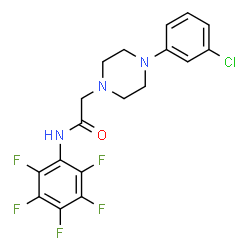 2-[4-(3-CHLOROPHENYL)PIPERAZINO]-N-(2,3,4,5,6-PENTAFLUOROPHENYL)ACETAMIDE结构式