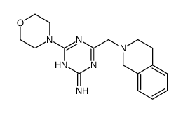 4-(3,4-dihydro-1H-isoquinolin-2-ylmethyl)-6-morpholin-4-yl-1,3,5-triazin-2-amine结构式