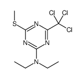 N,N-diethyl-4-methylsulfanyl-6-(trichloromethyl)-1,3,5-triazin-2-amine结构式