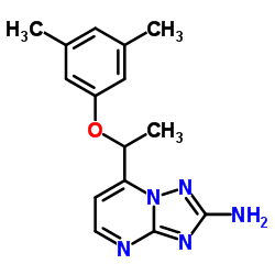 7-[1-(3,5-Dimethylphenoxy)ethyl][1,2,4]triazolo[1,5-a]pyrimidin-2-amine Structure