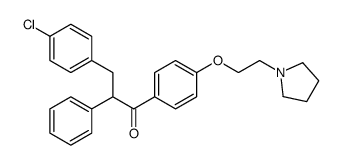 β-(p-Chlorophenyl)-α-phenyl-4'-[2-(1-pyrrolidinyl)ethoxy]propiophenone structure