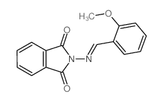 1H-Isoindole-1,3(2H)-dione,2-[[(2-methoxyphenyl)methylene]amino]- Structure