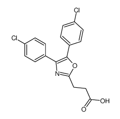 3-[4,5-Bis(4-chlorophenyl)oxazol-2-yl]propionic acid结构式