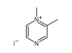 1,2 dimethylpyrazinium iodide Structure