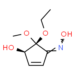 2-Cyclopenten-1-one,5-ethoxy-4-hydroxy-5-methoxy-,oxime,(4R,5S)-rel-(9CI) Structure