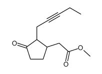 3-Oxo-2-(2-pentynyl)cyclopentylacetic acid methyl ester Structure