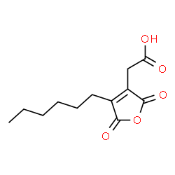 4-Hexyl-2,5-dioxofuran-3-acetic acid结构式