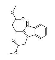 methyl 3-[3-(2-methoxy-2-oxoethyl)-1H-indol-2-yl]propanoate Structure