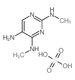 N2,N4-dimethylpyrimidine-2,4,5-triamine; sulfuric acid structure