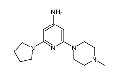 2-(4-methylpiperazin-1-yl)-6-pyrrolidin-1-ylpyridin-4-amine Structure