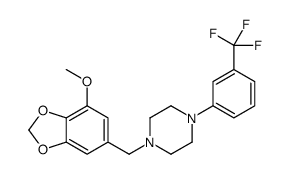 1-[(7-methoxy-1,3-benzodioxol-5-yl)methyl]-4-[3-(trifluoromethyl)phenyl]piperazine Structure