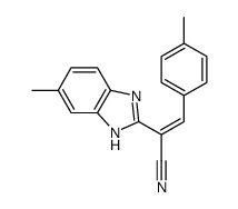 (E)-2-(6-methyl-1H-benzimidazol-2-yl)-3-(4-methylphenyl)prop-2-enenitrile Structure