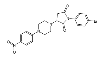 1-(4-bromophenyl)-3-[4-(4-nitrophenyl)piperazin-1-yl]pyrrolidine-2,5-dione结构式