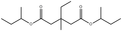 3-Ethyl-3-methylpentanedioic acid bis(1-methylpropyl) ester结构式