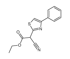 2-[ethoxycarbonyl(cyano)methyl]-4-phenylthiazole结构式