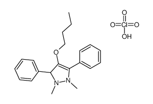 4-butoxy-1,2-dimethyl-3,5-diphenyl-1,3-dihydropyrazol-1-ium,perchlorate结构式