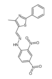 4-methyl-2-phenyl-thiazole-5-carbaldehyde (2,4-dinitro-phenyl)-hydrazone Structure